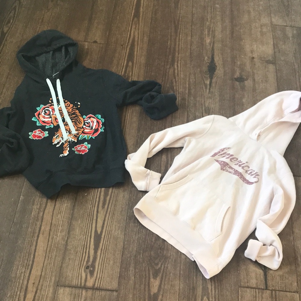 2 hooded Preowned sweatshirts